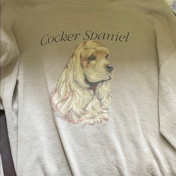 Cocker Spaniel Dog Sweatshirt - Tan - Picture 1 of 1